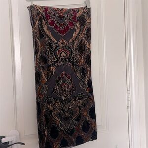 (2 for $20) Elegant vintage multicolored velvet Patterned scarf